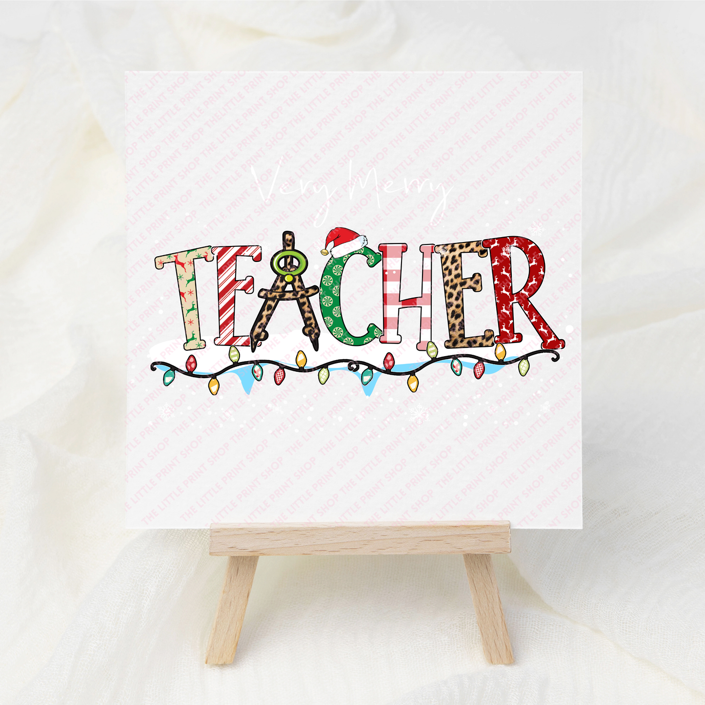 Christmas Teacher - UV DTF 3 inch Decal