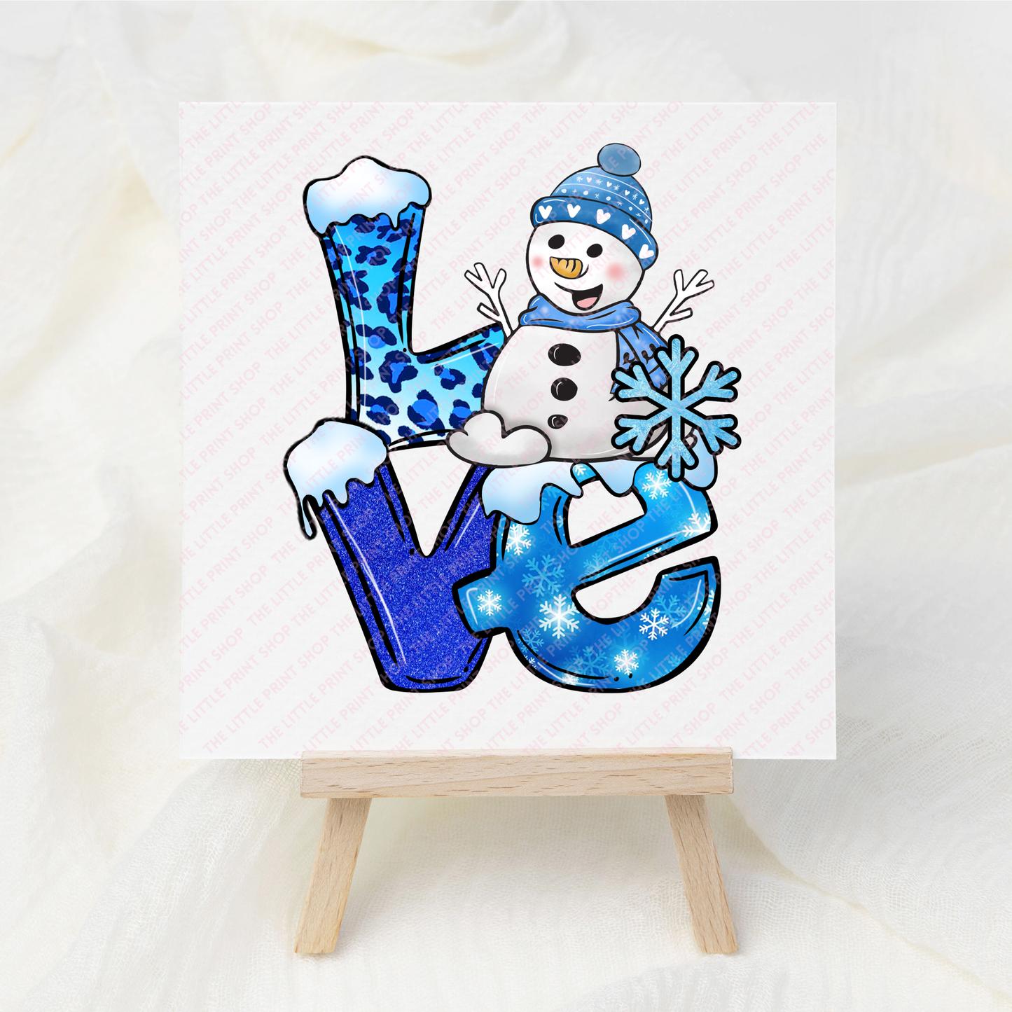 Snowman Love - UV DTF 3 inch Decal