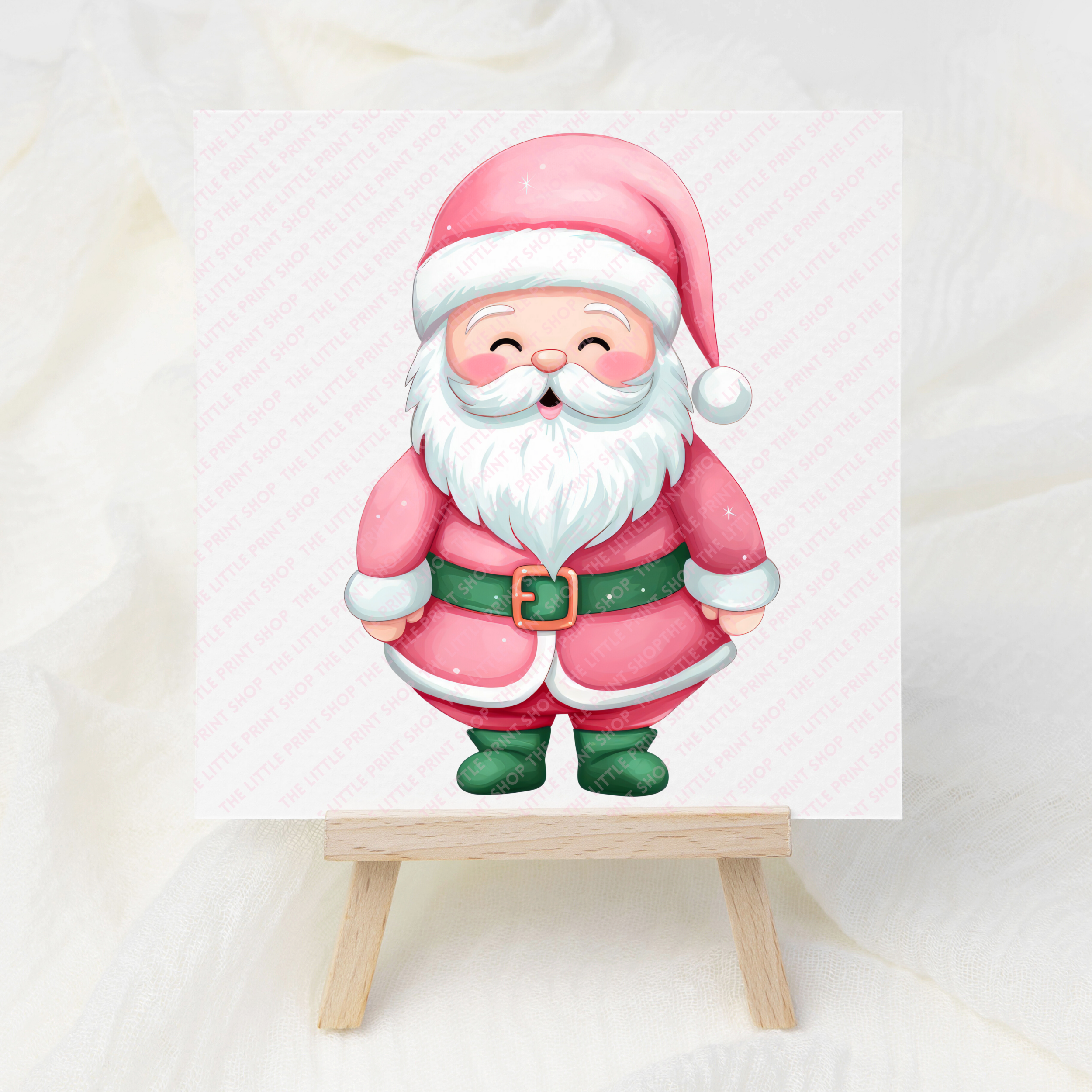 Pink Santa - UV DTF 3 inch Decal – Little Print Shop