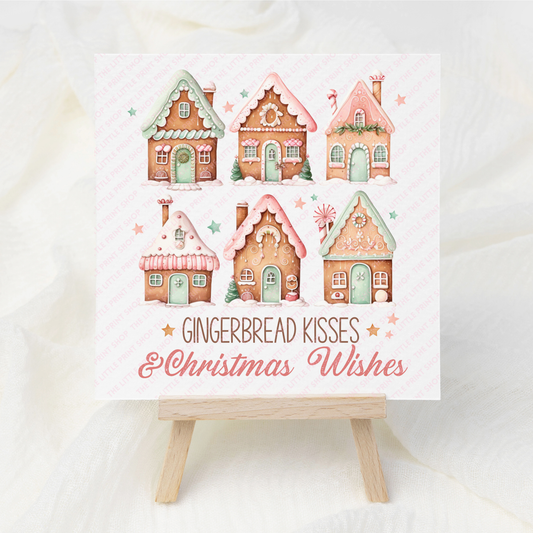 Gingerbread Kisses - UV DTF 3 inch Decal