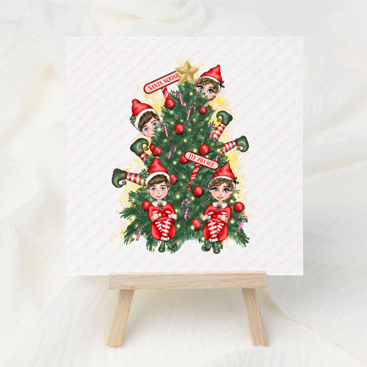 Christmas Elf Tree - UV DTF 3 inch Decal