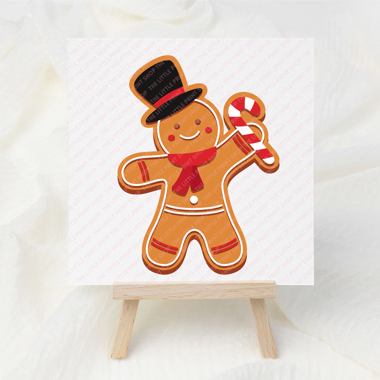 Gingerbread & Cane - UV DTF 3 inch Decal