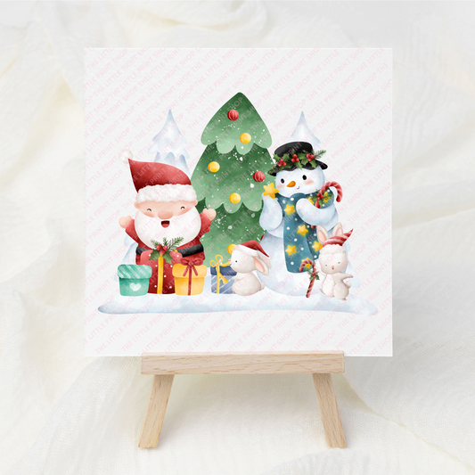 Christmas Scene #1 - UV DTF 3 inch Decal
