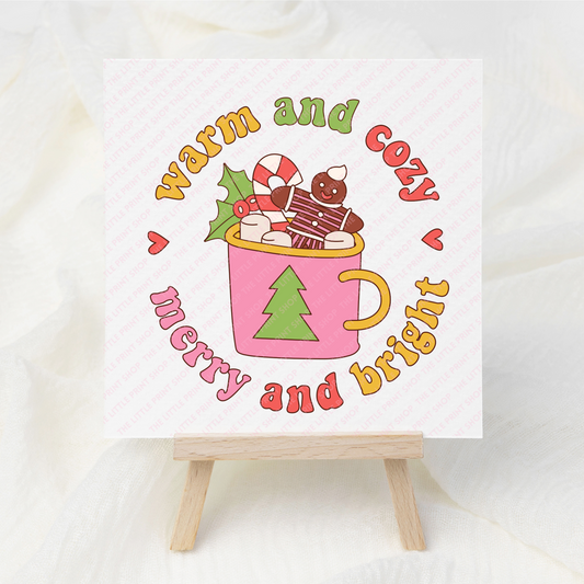 Warm & Cozy - UV DTF 3 inch Decal