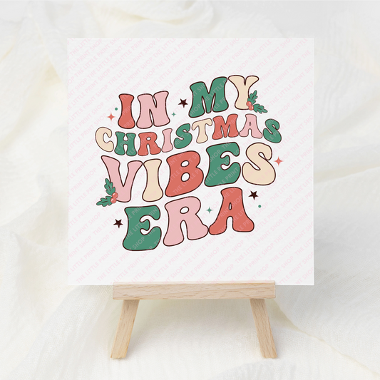 Christmas Vibe Era - UV DTF 3 inch Decal