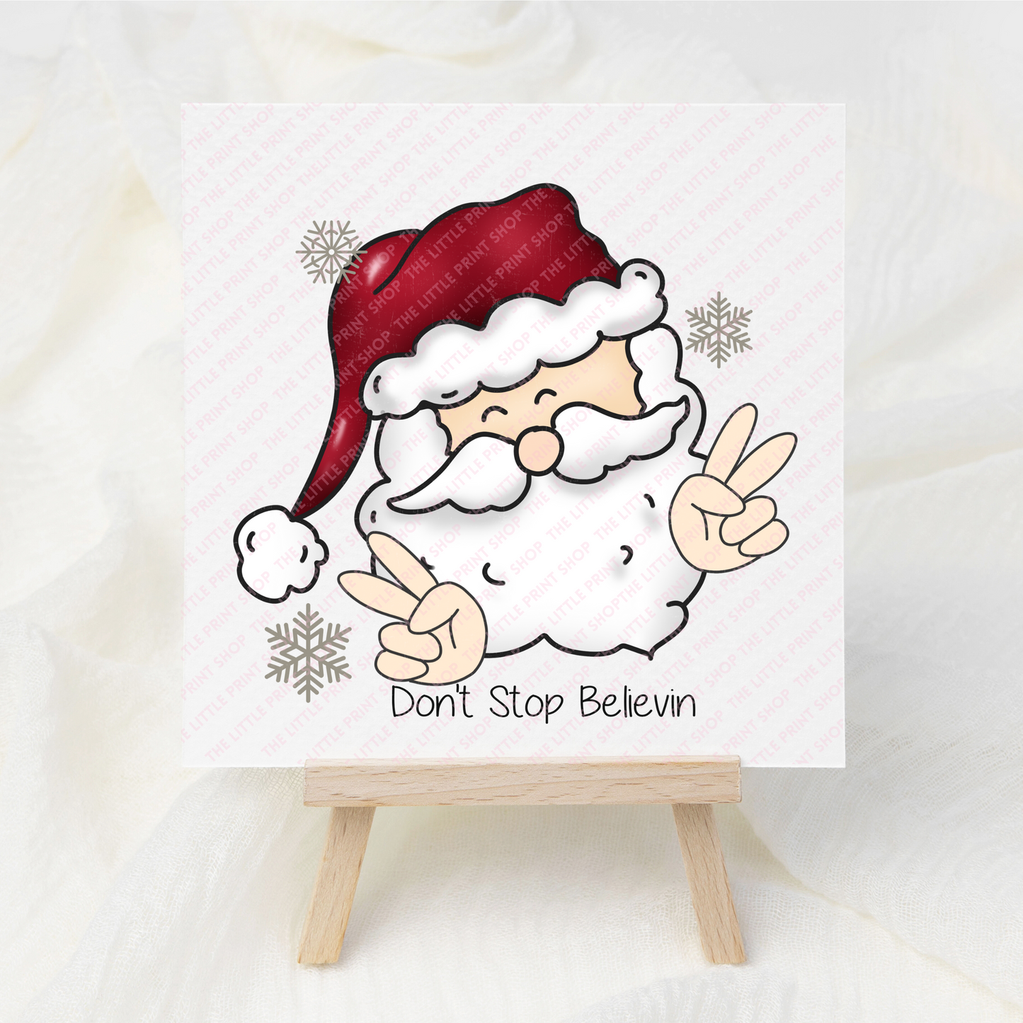 Peace! Santa - UV DTF 3 inch Decal