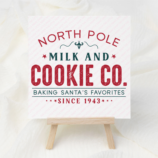 Milk & Cookies - UV DTF 3 inch Decal
