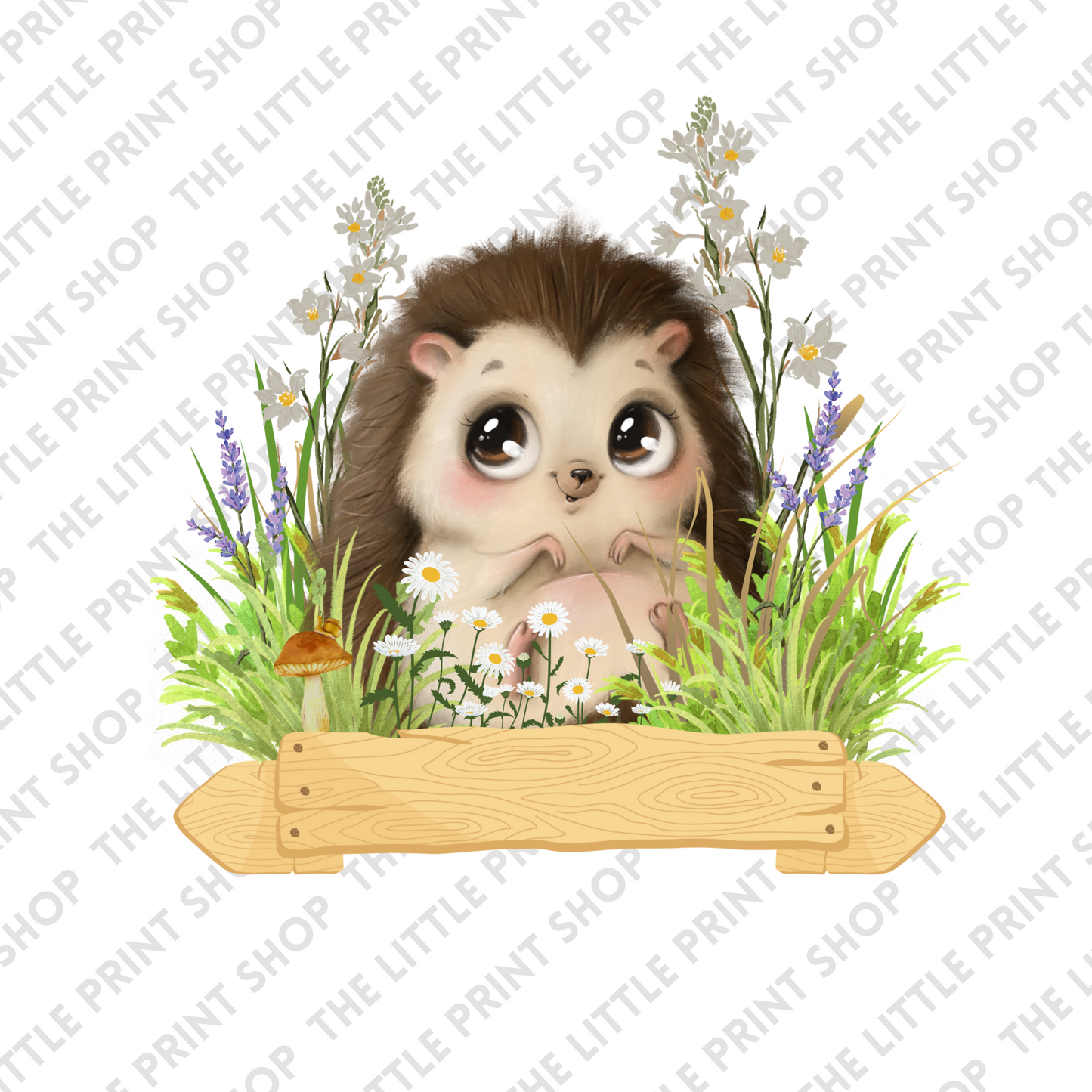 Hedgehog Plaque - UV DTF 3 inch Decal