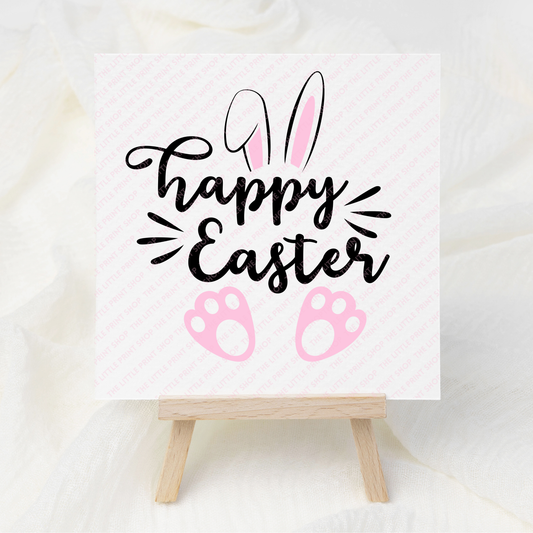 Happy Easter Pink - UV DTF Decal