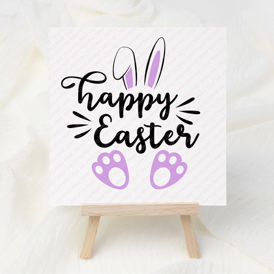 Happy Easter Purple - UV DTF Decal