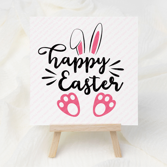 Happy Easter Candy Pink - UV DTF Decal