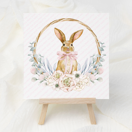 Single Bunny Border - UV DTF Decal