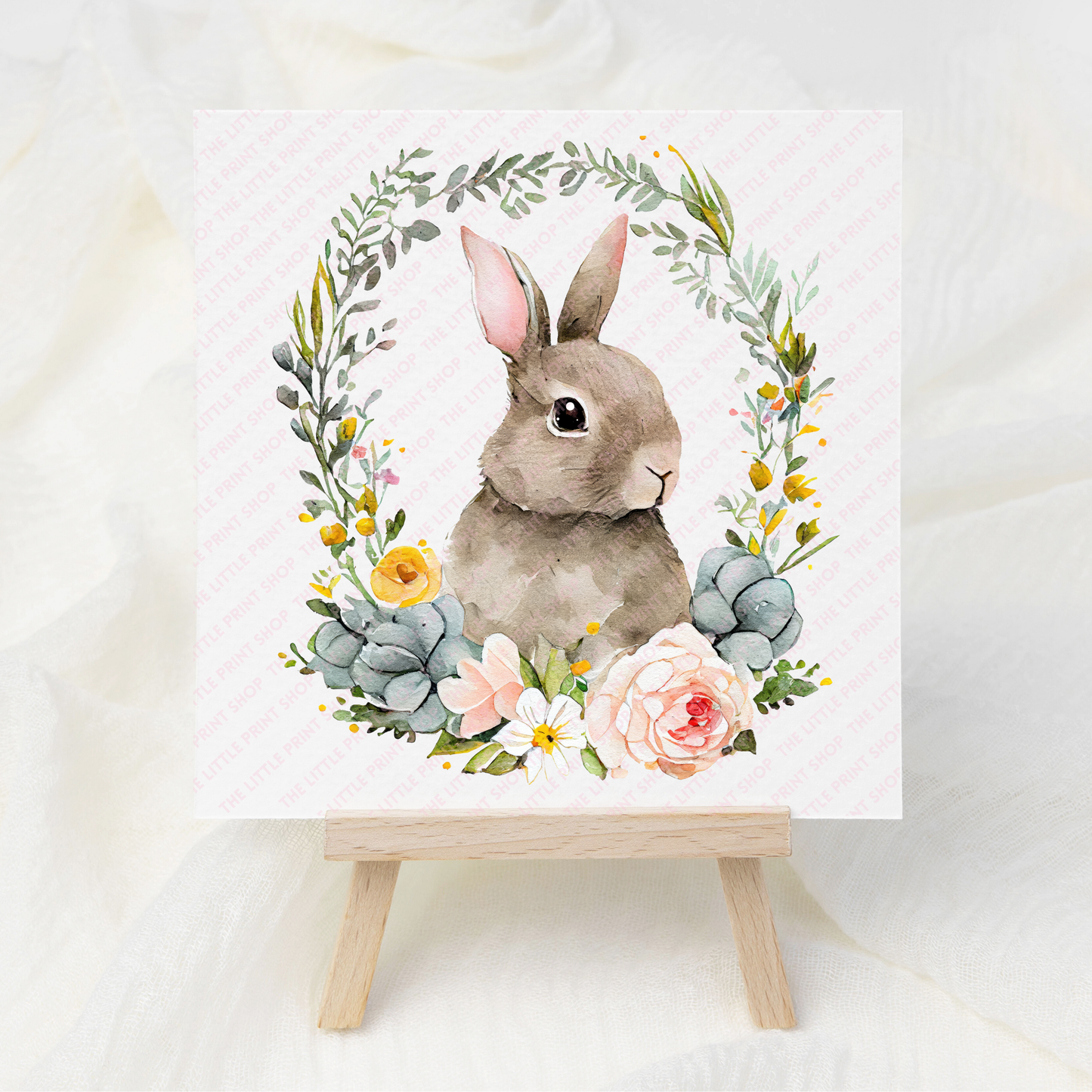 Grey Bunny Border - UV DTF Decal