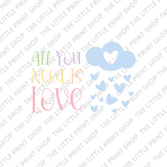 All You Need Is Love  - UV DTF 4inch Decal