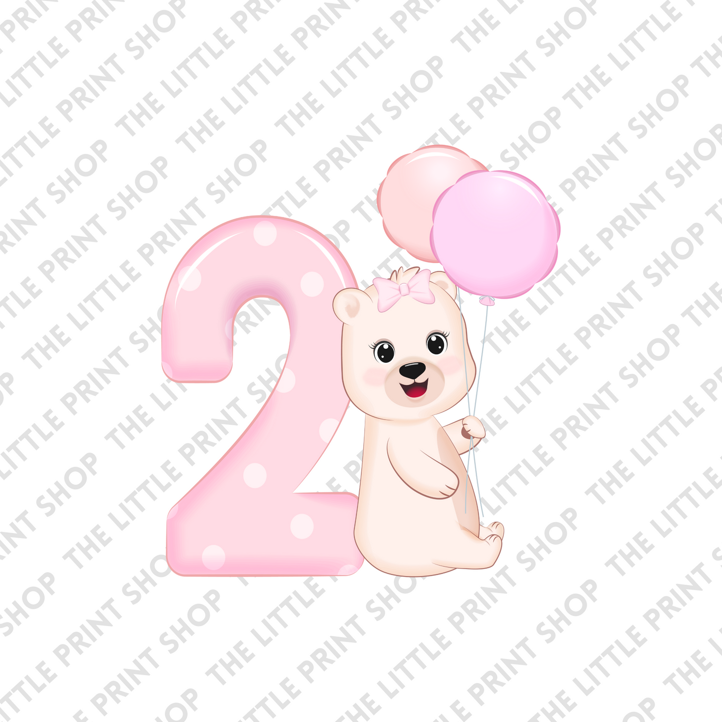 Birthday Bear - 2 - UV DTF 3 inch Decal