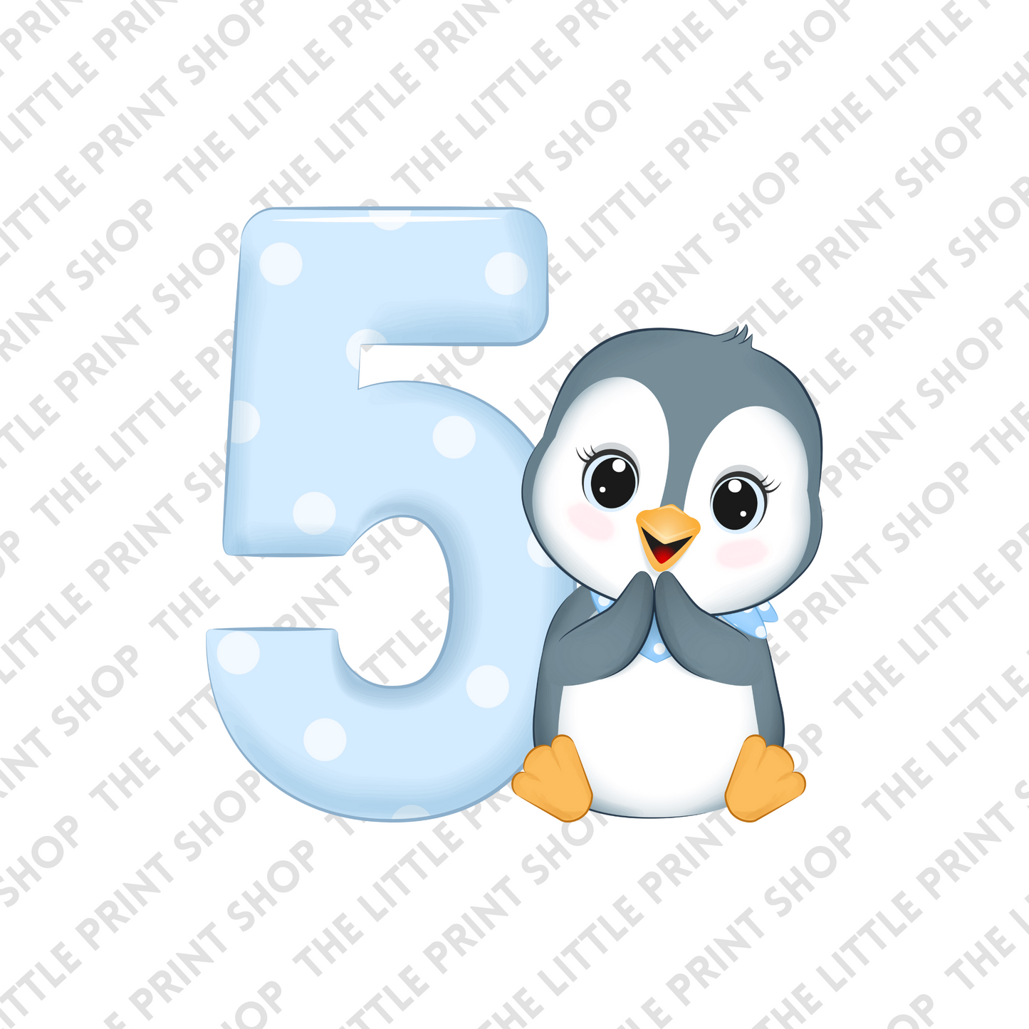 Birthday Penguin - 5 - UV DTF 3 inch Decal