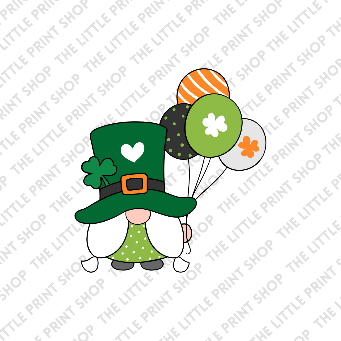 Gnome Lucky Balloons - UV DTF 3 inch Decal