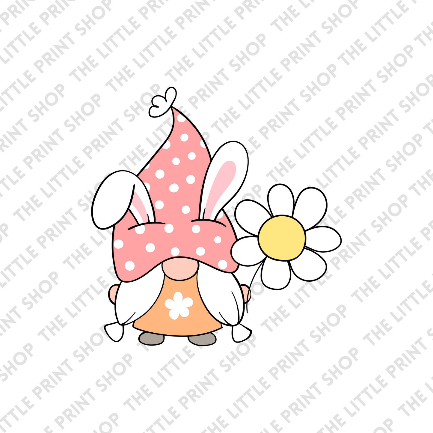 Little Gnome Flower - UV DTF 3 inch Decal