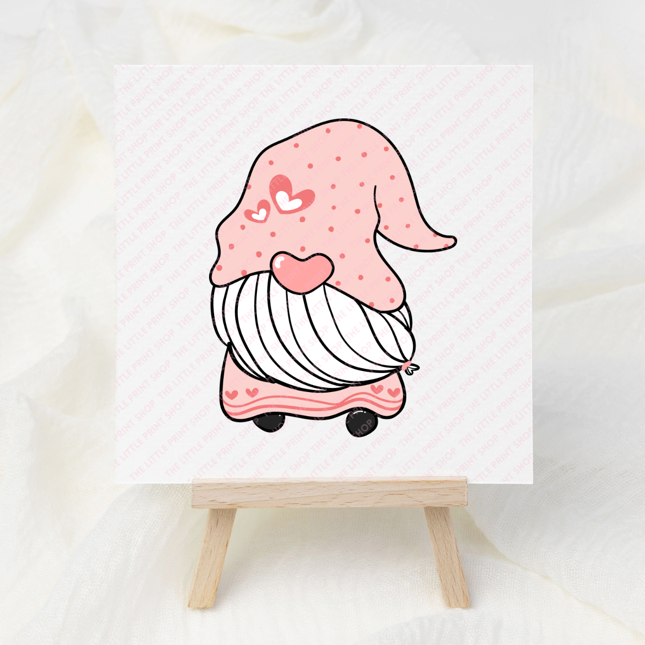 Pretty In Pink Gnome - UV DTF 3 inch Decal
