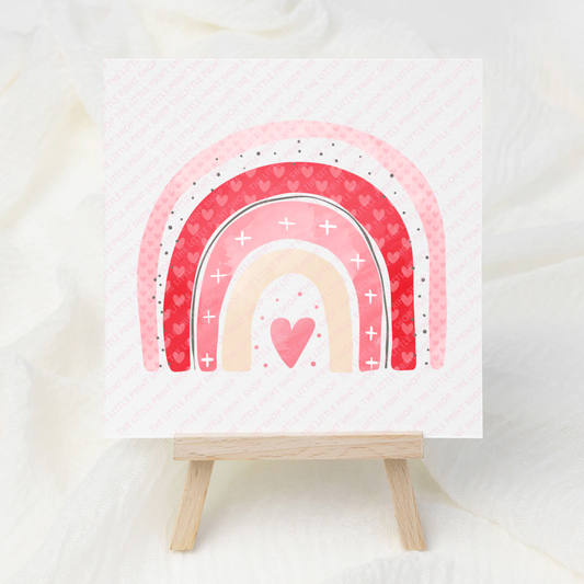 Valentine Rainbow - UV DTF 3 inch Decal