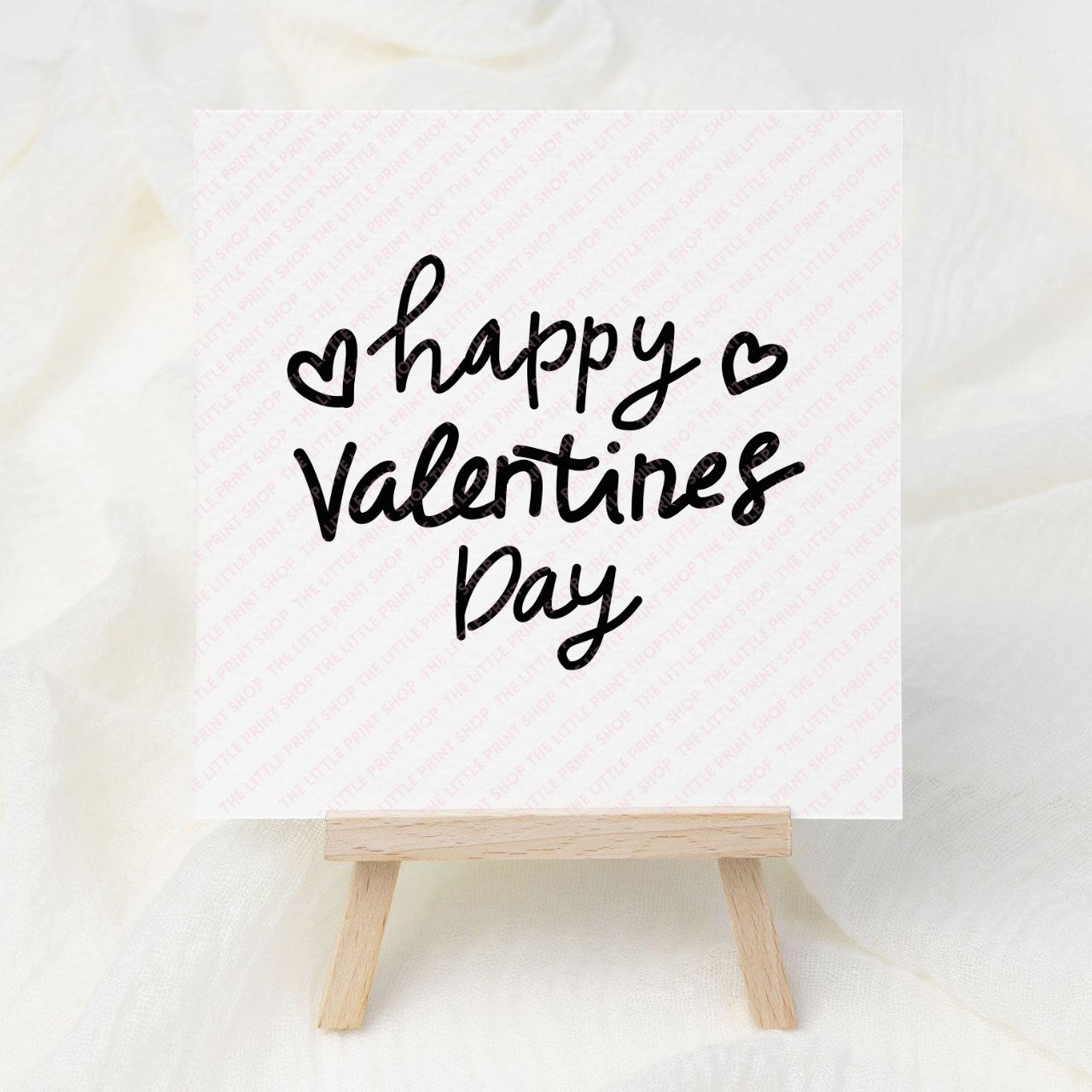 Happy Valentines Day Black Text - UV DTF 3 inch Decal