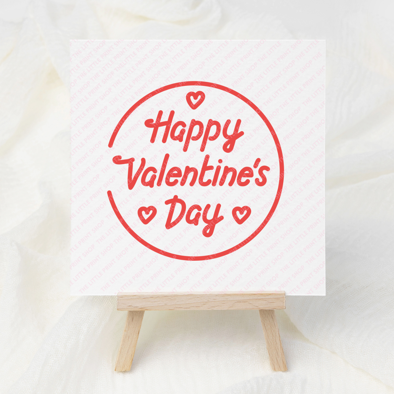 Happy V Day Red Text - UV DTF 3 inch Decal