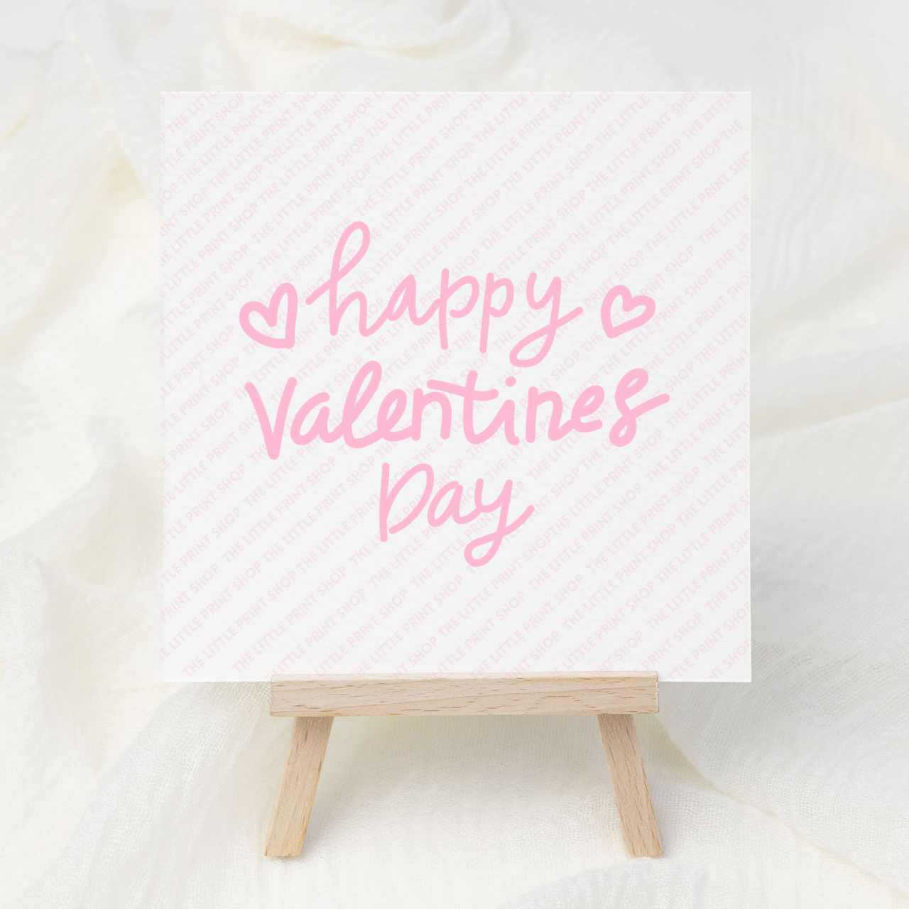 Happy Valentines Day Pink Text - UV DTF 3 inch Decal
