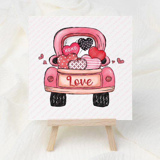 Love Truck - UV DTF 3 inch Decals