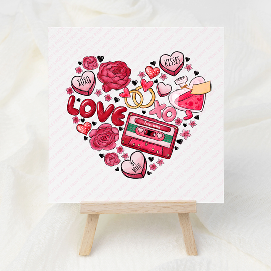 Love Heart - UV DTF 3 inch Decals