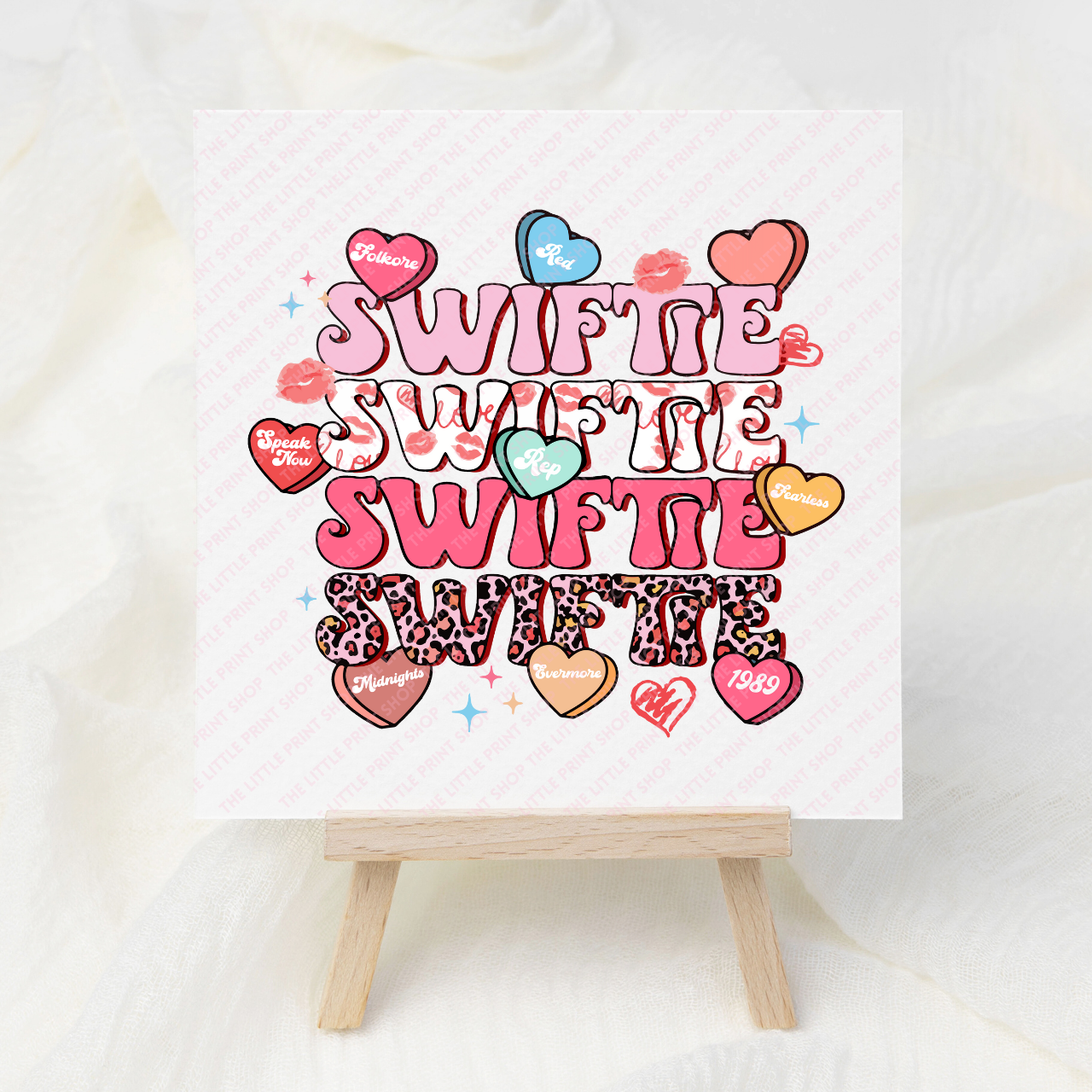 Swift Heart Multi - UV DTF 3 inch Decals