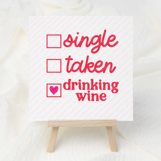Drinking Wine - UV DTF 3 inch Decals