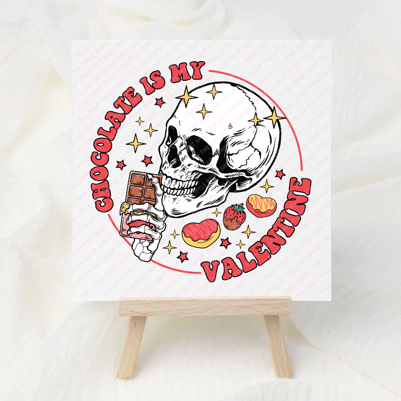 Chocolate Is My Valentine - UV DTF 3 inch Decals