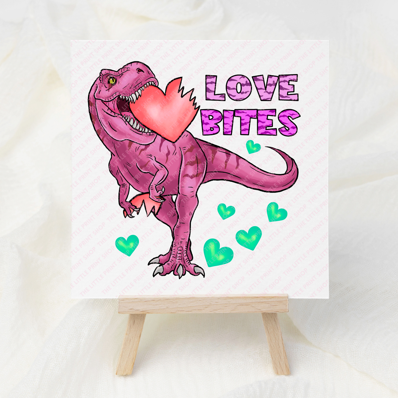 Love Bites Dino - UV DTF 3 inch Decals