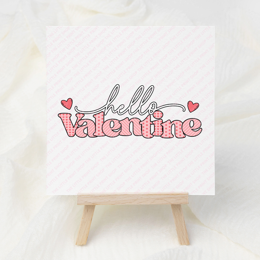 Hello Valentine - UV DTF 3 inch Decals