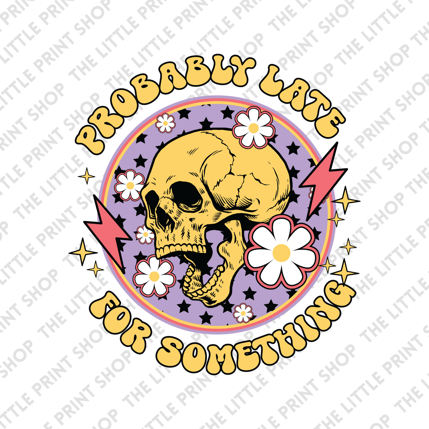 Late For Something - UV DTF 3inch Decal