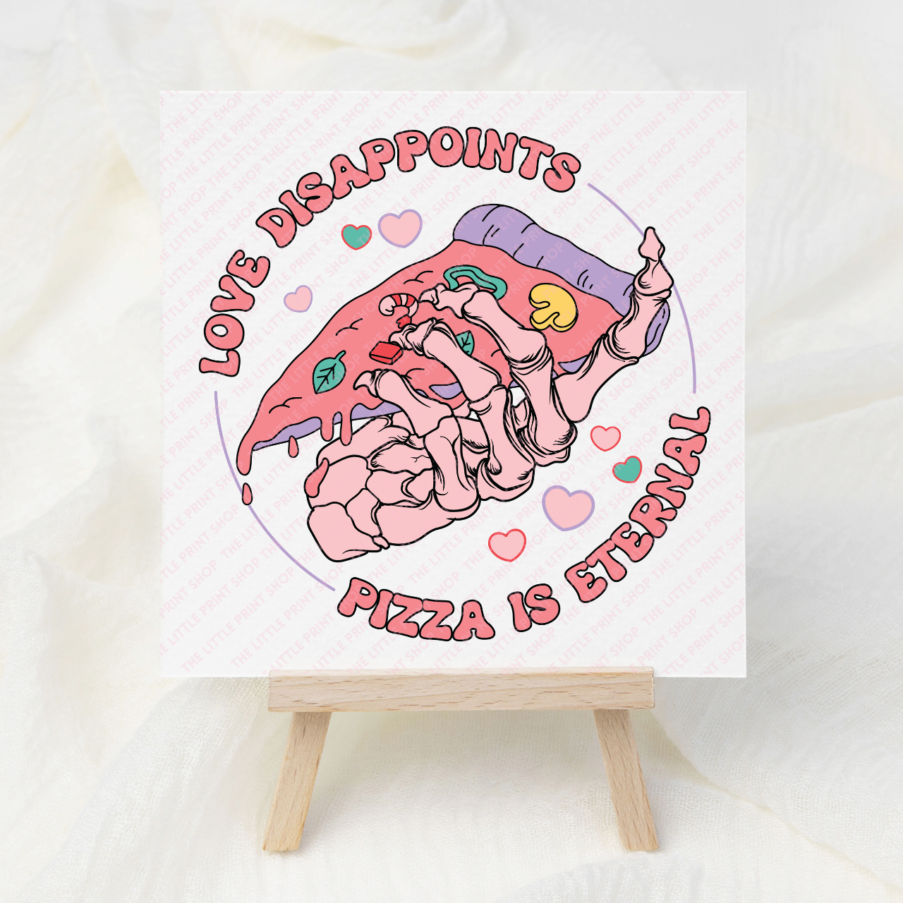Valentine Pizza - UV DTF 3 inch Decals