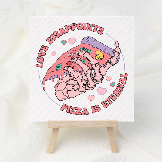 Valentine Pizza - UV DTF 3 inch Decals