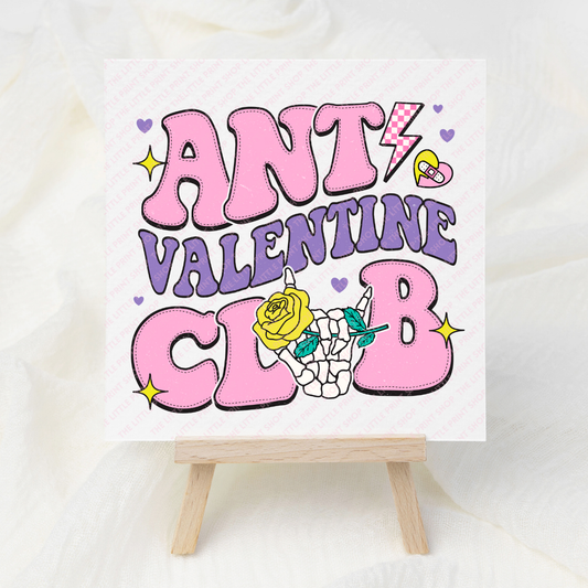 Anti Valentines Club - UV DTF 3 inch Decals