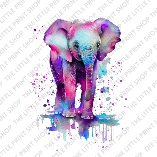 Watercolour Elephant - UV DTF 3 inch Decals