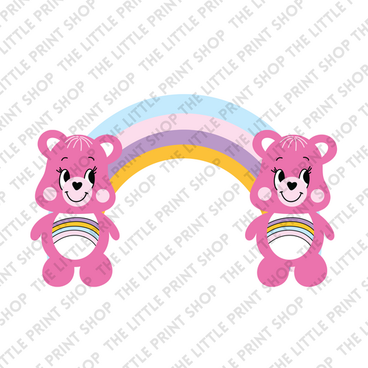 Rainbow Pink Bear - UV DTF 3 inch Decals
