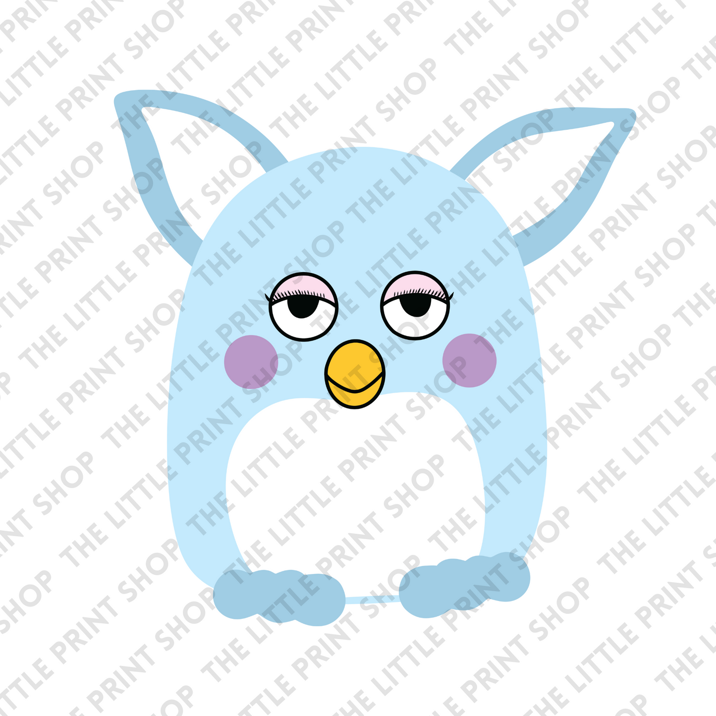 Blue Furby - UV DTF 3 inch Decals