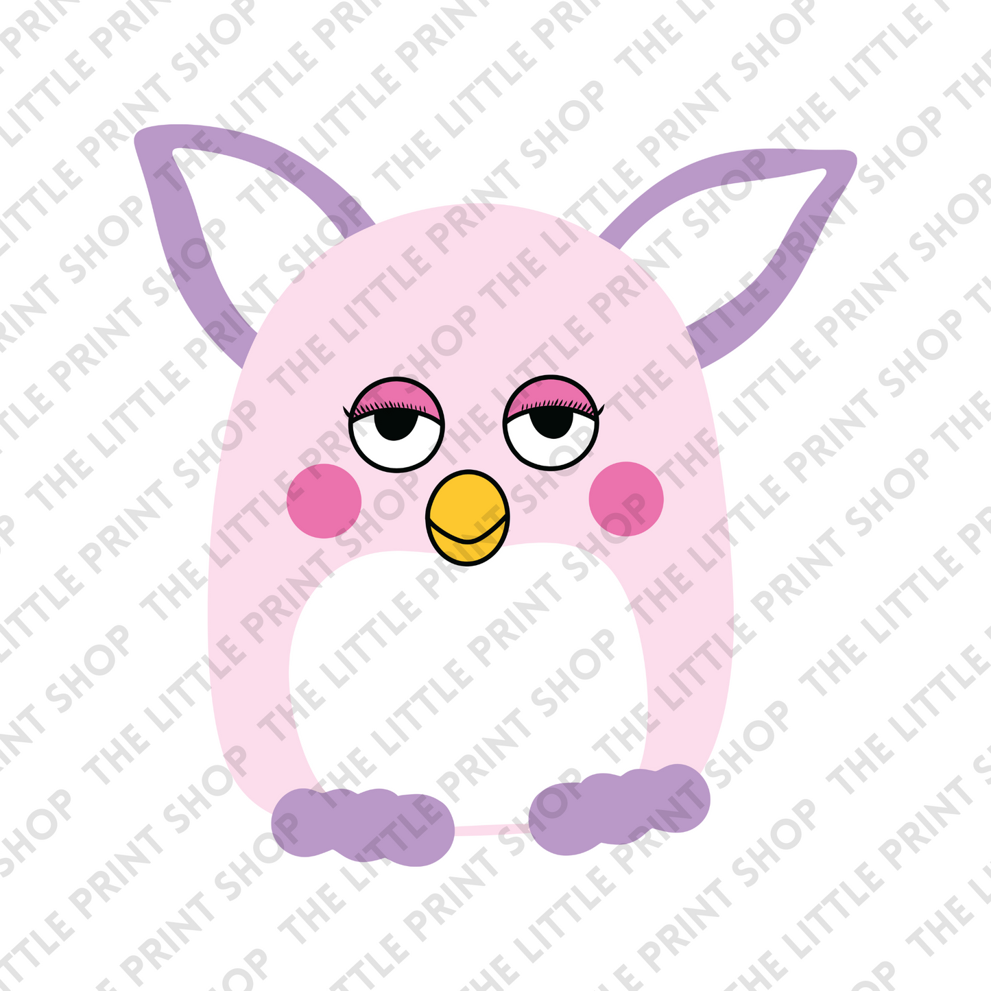 Pink Furby - UV DTF 3 inch Decals