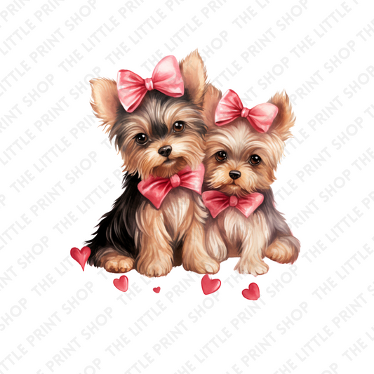 Yorkshire Terrier Duo - UV DTF 3 inch Decals