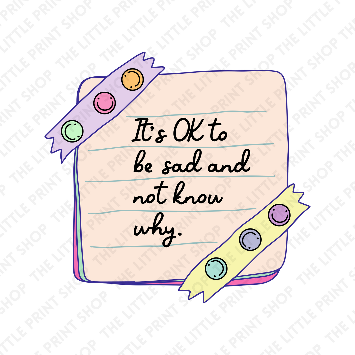 It's Okay Post-It-Note - UV DTF 3 inch Decals