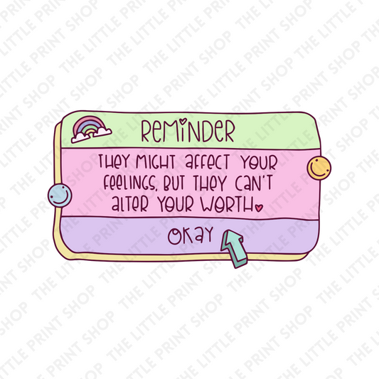 Reminder Message - UV DTF 3 inch Decals
