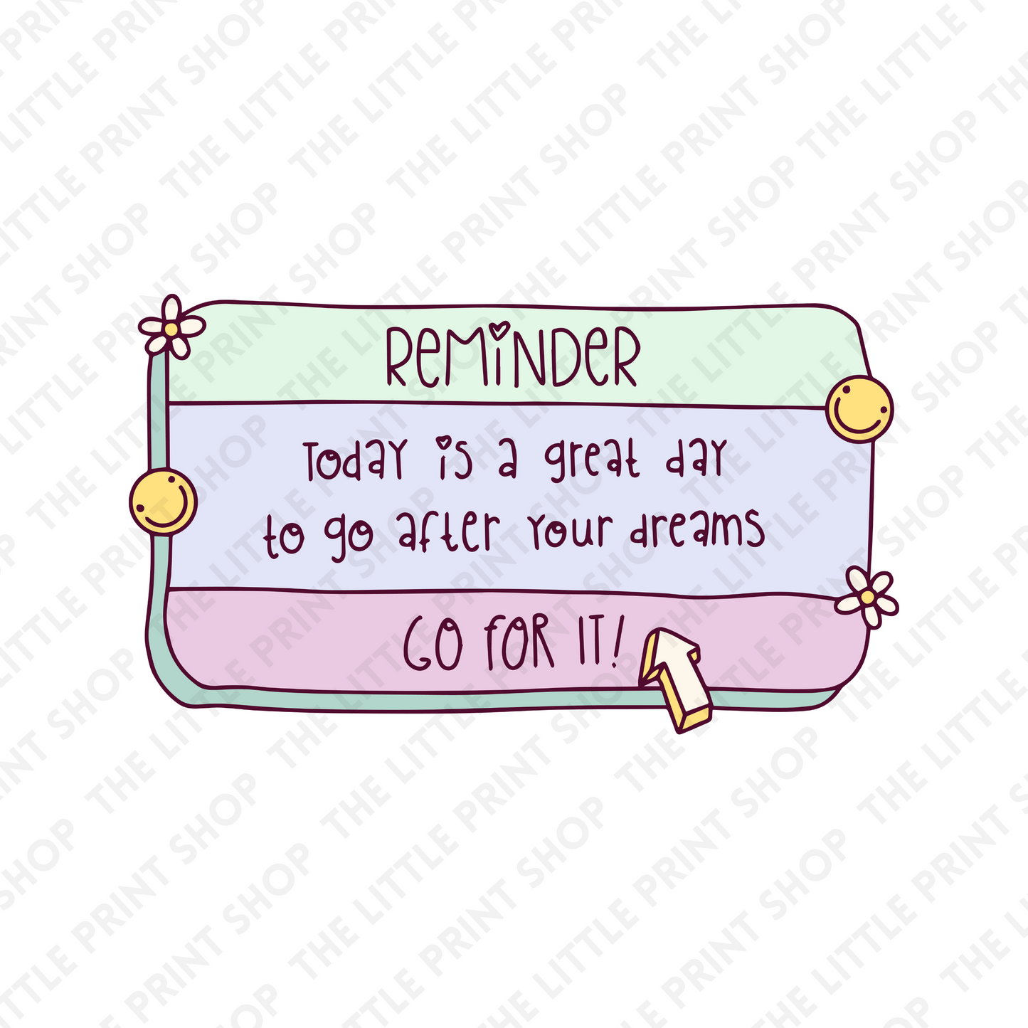 Go For It Message - UV DTF 3 inch Decals