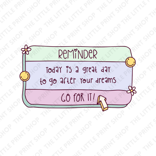 Go For It Message - UV DTF 3 inch Decals