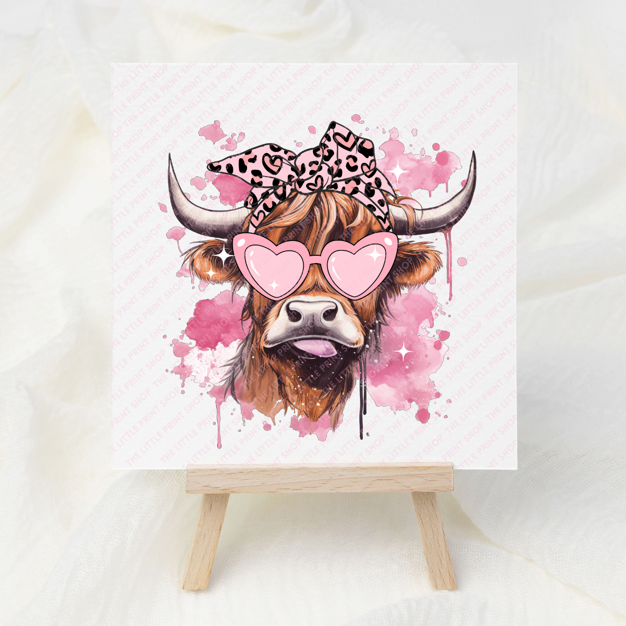 Highland Cow Love - UV DTF 3 inch Decals
