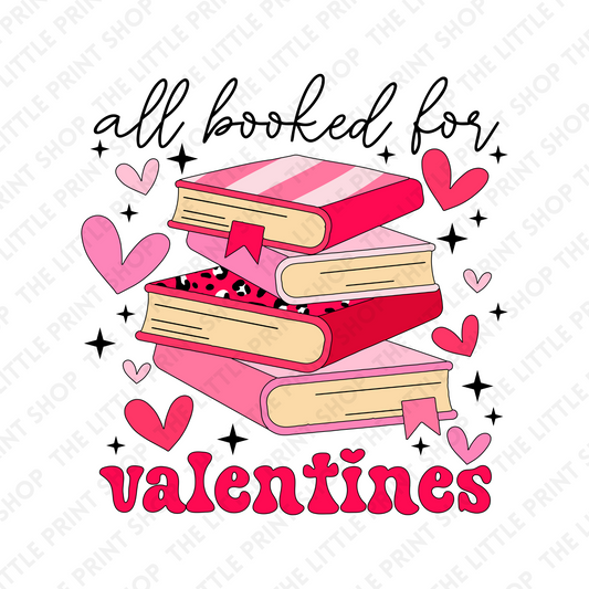 All Booked For Valentines - UV DTF 3 inch Decals
