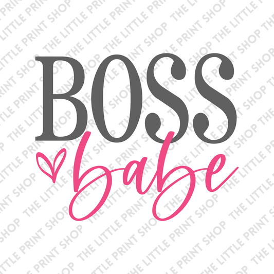 Boss Babe Pink  - UV DTF 3inch Decal